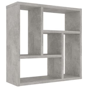 vidaXL Vegghylle betonggr&aring; 45x16x45 cm konstruert tre