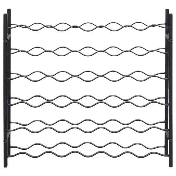 vidaXL Vinstativ for 36 flasker svart jern