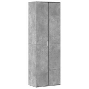 vidaXL Highboard betonggr&aring; 60x35x180 cm konstruert tre