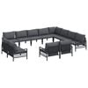 vidaXL Hagesofa Set 12 stk. Svart St&aring;l