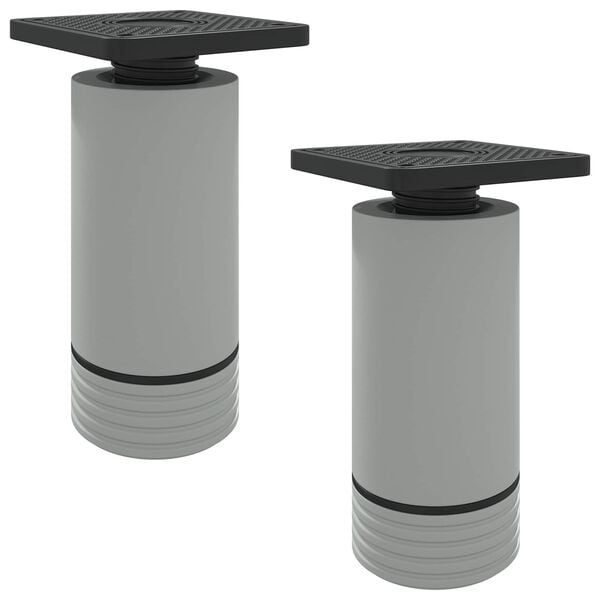 vidaXL M&oslash;belf&oslash;tter Justerbar 2 pcs Hvit 64 x 64 x 100 mm PP