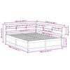 vidaXL Seng med bokhylle uten madrass hvit 140x200 cm heltre furu