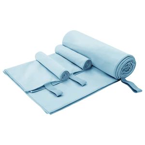 vidaXL Sports h&aring;ndklesett 3 stk. Bl&aring; 210 x 100 cm