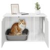 vidaXL Katt Hus Glanset Hvit 85 x 55 x 53,5 cm Konstruert tre