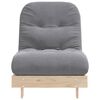 vidaXL Futonsofa med madrass 70x206x11 cm heltre furu