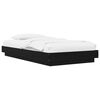 vidaXL Gulvsengramme Svart eik 80 x 210 cm Konstruert tre