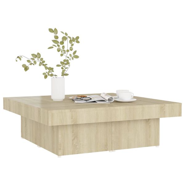 vidaXL Salongbord sonoma eik 90x90x28 cm konstruert tre