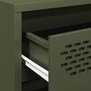 vidaXL Skjenk olivengrønn 68x39x58,5 cm kaldvalset stål