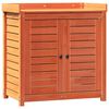 vidaXL Pottebord med hyller brun 82,5x50x86,5 cm heltre furu