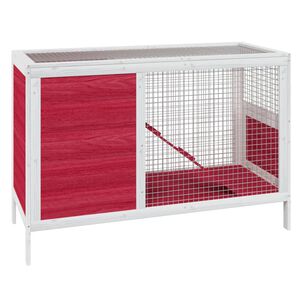 vidaXL Kaninbur rød 103x44x69,5 cm heltre furu