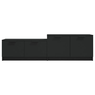 vidaXL TV-benk svart 158,5x36x45 cm konstruert tre