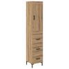 vidaXL H&oslash;yskap Artisan Eik 34,5 x 34 x 180 cm Konstruert tre
