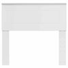 vidaXL Hodegavl med hodegjerde Glanset Hvit 75 cm Konstruert tre