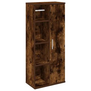vidaXL Baderomsskap med rulleholder r&oslash;kt eik 39x22x90 cm