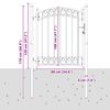 vidaXL Gjerdeport Emmen med buet topp st&aring;l 100x106 cm gr&oslash;nn