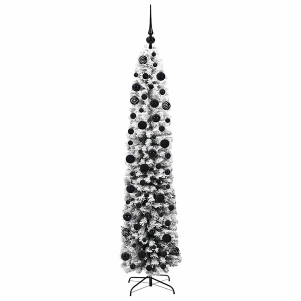 vidaXL Kunstig juletre med 300 LED grønn 180 cm PVC og stål og plast