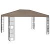 vidaXL Paviljong 4x3 m gr&aring;brun