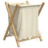 vidaXL Skittent&oslash;yskurv kremhvit 45x55x63,5 cm bambus