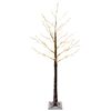 vidaXL Sn&oslash;dekket LED-juletre Brun 22 x 22 x 150 cm Plast 232 LED-lys