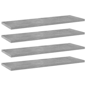 vidaXL Hylleplater 4 stk betonggr&aring; 60x20x1,5 cm sponplate