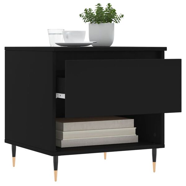 vidaXL Salongbord 2 stk svart 50x46x50 cm konstruert tre