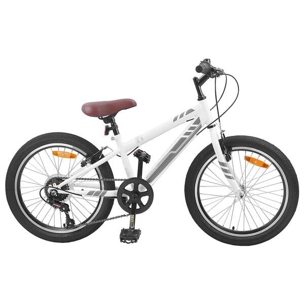 vidaXL Terrengsykkel 20 Tommer 6-Speed for 5-8 &aring;r gamle Hvit