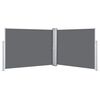 vidaXL Uttrekkbar sidemarkise 170x1000 cm antrasitt