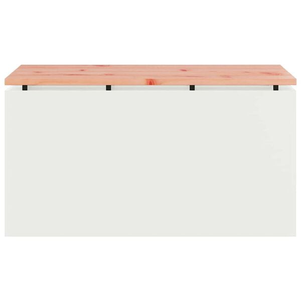 vidaXL Hagebenk Hvit 80 x 40 x 43 cm St&aring;l