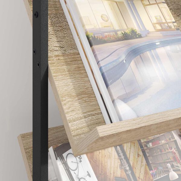 vidaXL Magasinreol Sonoma eik 68 x 40 x 123.5 cm Konstruert tre