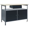 vidaXL Arbeidsbenk svart 120x60x85 cm st&aring;l