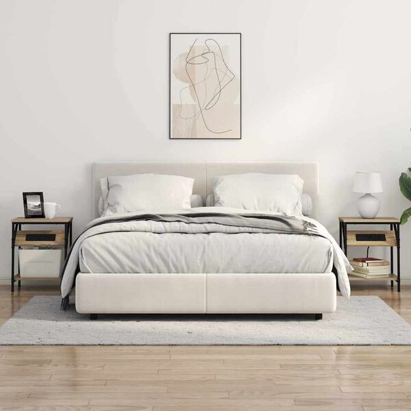 vidaXL Nattbordskap Sonoma eik 38 x 30 x 48 cm Konstruert tre