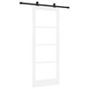 vidaXL Skyved&oslash;r ORKDAL Hvit 83 x 211 cm Massivt furutre og glass