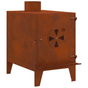 vidaXL Campingovn 35x50x60 cm cortenst&aring;l