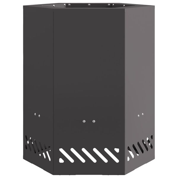 vidaXL Røykfri ildsted Svart 38 x 38 x 51 cm Stål