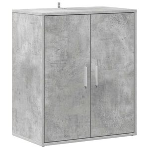 vidaXL Skoskap betonggr&aring; 60x35x70 cm konstruert tre