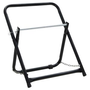 vidaXL Slangespolestativ 48 cm 45 kg svart pulverlakkert st&aring;l