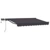 vidaXL Manuell markiseramme med LEDs Antrasitt 2,5 x 2 m