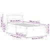 vidaXL Sengestamme med hodegjerde Brun 90 x 200 cm Massiv furu