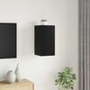 vidaXL Vegghylle for TV Svart Eik 30,5 x 30 x 60 cm Konstruert tre