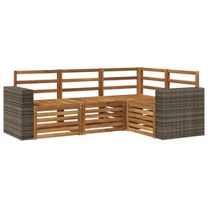 vidaXL Utend&oslash;rs sofa-sett 4 stk. Polyester