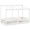 vidaXL Tak for barneseng hvit 100x200 cm heltre furu