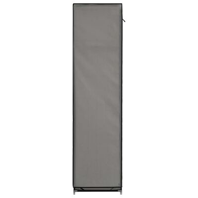 vidaXL Garderobe med skap og stenger grå 150x45x175 cm stoff