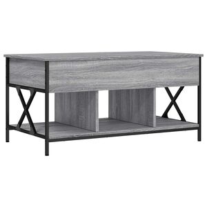vidaXL Salongbord gr&aring; sonoma 100x55x50 cm konstruert tre og metall