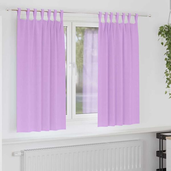 vidaXL M&oslash;rkleggende Gardiner med Ringer 2 pcs Lilla 175 x 140 cm