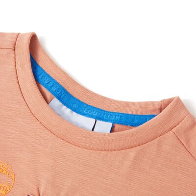 T-skjorte for barn med korte ermer lyseoransje 92