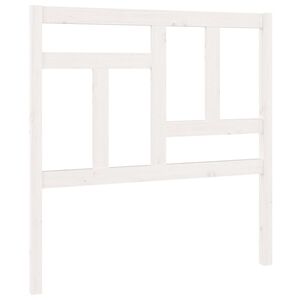 vidaXL Sengegavl hvit 95,5x4x100 cm heltre furu