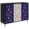 vidaXL Serviesskap MAINZ Svart eik 102 x 33 x 76 cm Konstruert tre