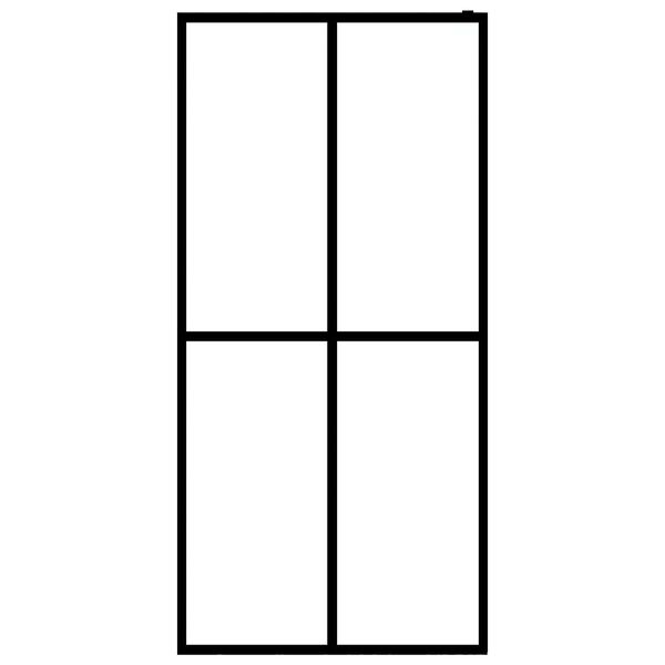 vidaXL Dusjskjerm frostet herdet glass 100x195 cm