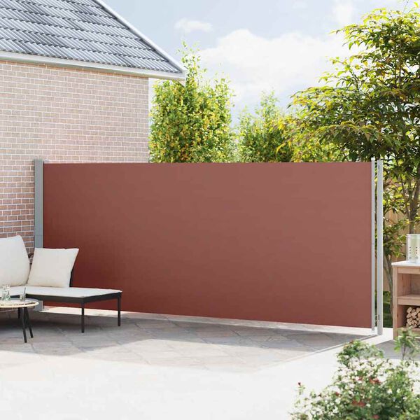 vidaXL Uttrekkbar sidemarkise 180x600 cm brun