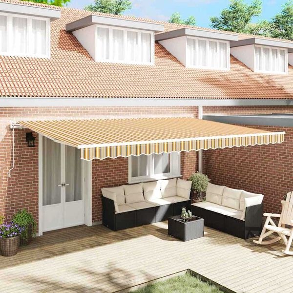 vidaXL Innvendbar Markise Flerfarget 500 &times; 350 cm stoff